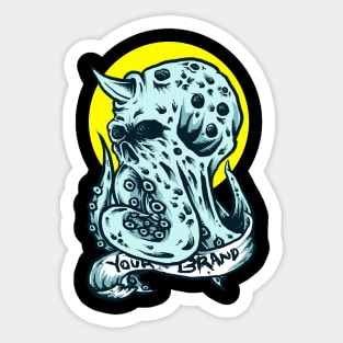 octopus skull Sticker